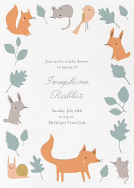 Foxy's Forest Party - Baby Shower Invitation by Little Cube
