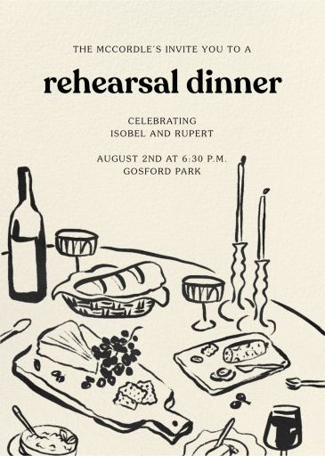 Aperitivo - Rehearsal Dinner Invitation by Paperless Post