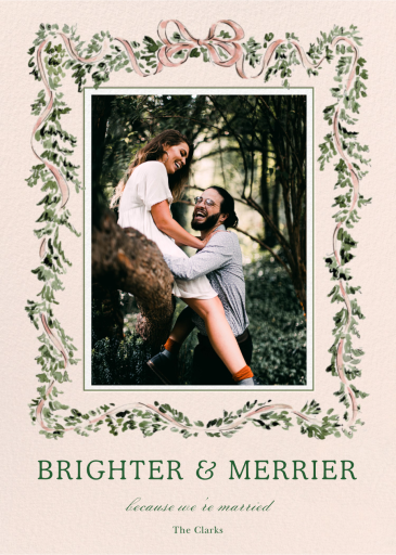 Pink Garland Photo (Riley Sheehey) - Christmas Card by Dogwood Hill