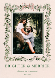 Pink Garland Photo (Riley Sheehey) - Christmas Card by Dogwood Hill