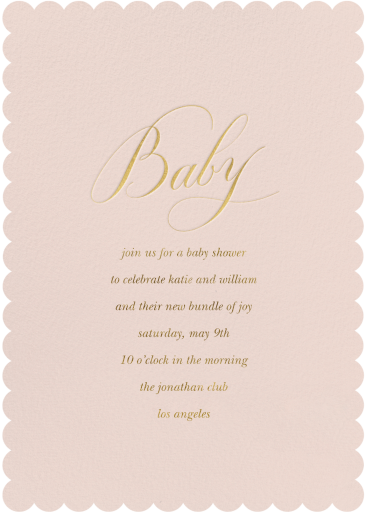 Borde festoneado - Baby Shower de Sugar Paper