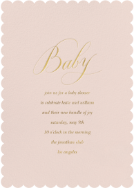 Scalloped Trim - Baby Shower Invitation by Sugar Paper