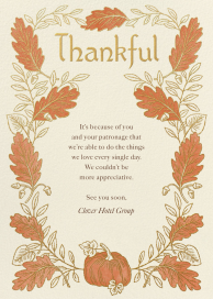 Gilded Fall - Greeting Card by Paperless Post