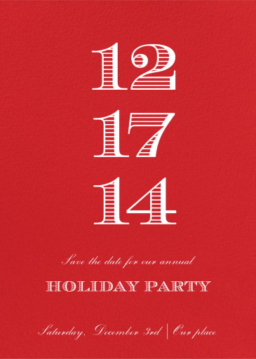 Red - Holiday Save the Date by Paperless Post