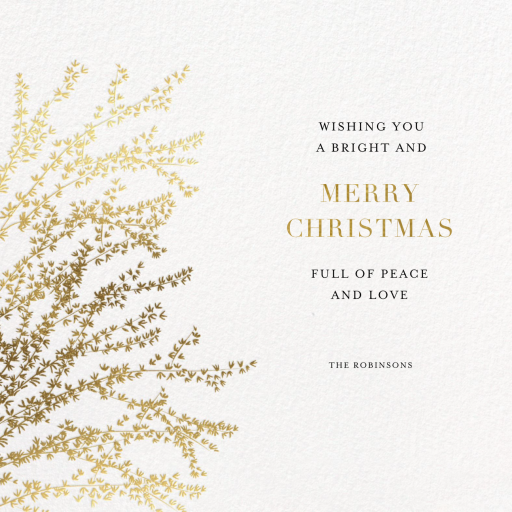 Forsythia Branch - Holiday Card by Paperless Post