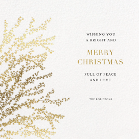 Forsythia Branch - Christmas Card by Paperless Post