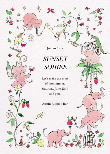 All About Balance - Summer Party Invitation by Kirby x Art