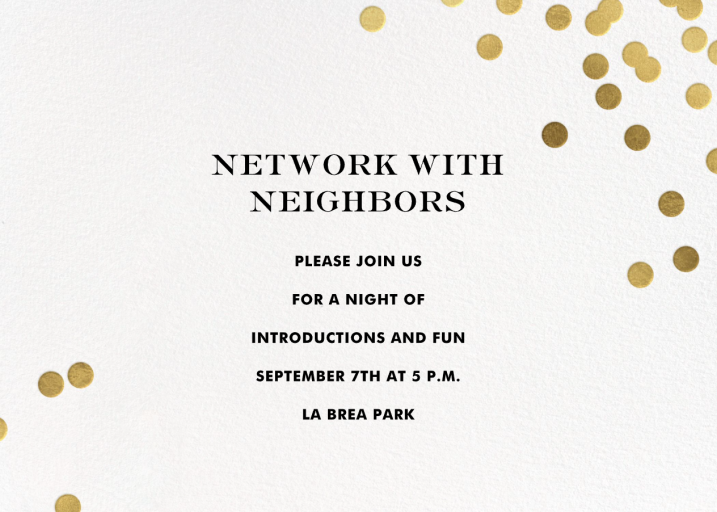 Confetti kate spade new york - Networking Event Invitation by kate spade new york