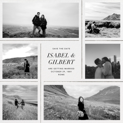 Photo Grid Border - Save the Date by Paperless Post