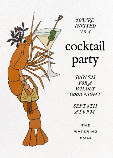 Shrimp Cocktail Party Invitation