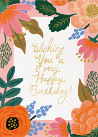 Bordeaux Birthday - Business Greeting Card by Rifle Paper Co.
