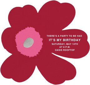 Flower Cutout - Birthday Invitation by Marimekko