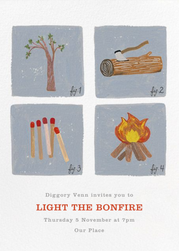 How to Build a Fire Invitation - Bonfire Invitation by Paperless Post