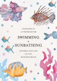 Aquaria - Beach Party Invitation by Happy Menocal