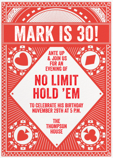 Hold 'Em - Western Party Invitation by Hello!Lucky