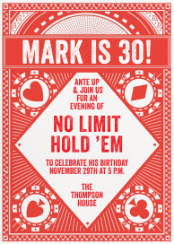 Hold 'Em - Party Invitation by Hello!Lucky