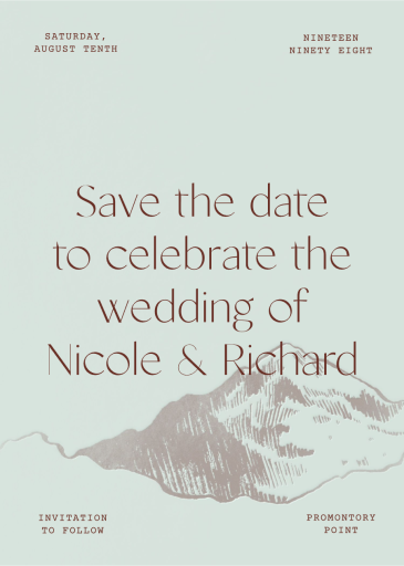 Mountainscape - Save the Date by Paperless Post