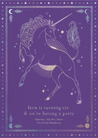 Unicorn Spell - Birthday Invitation by Paperless Post