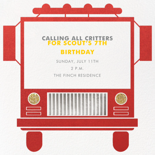 Fire Truck by Paperless Post