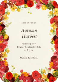 Ambient Blossoms - Fall Party Invitation by Felix Doolittle