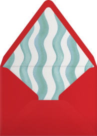 Einladungsumschlag mit Muscheln in Aquarelloptik