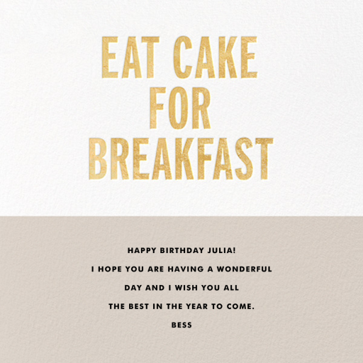 Eat Cake for Breakfast (Square) by kate spade new york