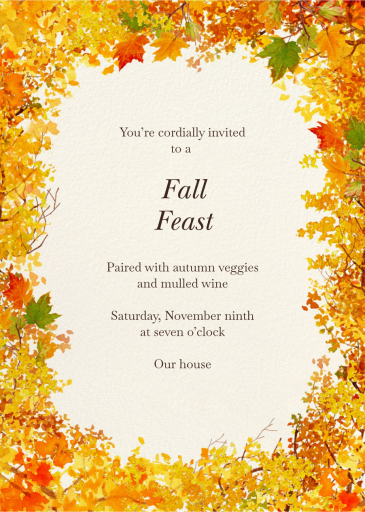 Lovely Leaves - Fall Party Invitation by Felix Doolittle