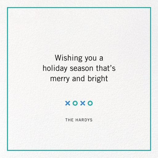 Kisses & Wishes (Photo) - New Year's Card by Jonathan Adler - Back