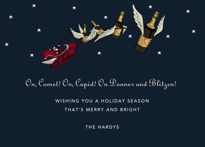 Champagne Sleigh - Christmas Card by Paperless Post