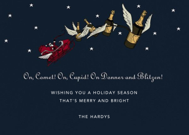 Champagne Sleigh - Christmas Card by Paperless Post