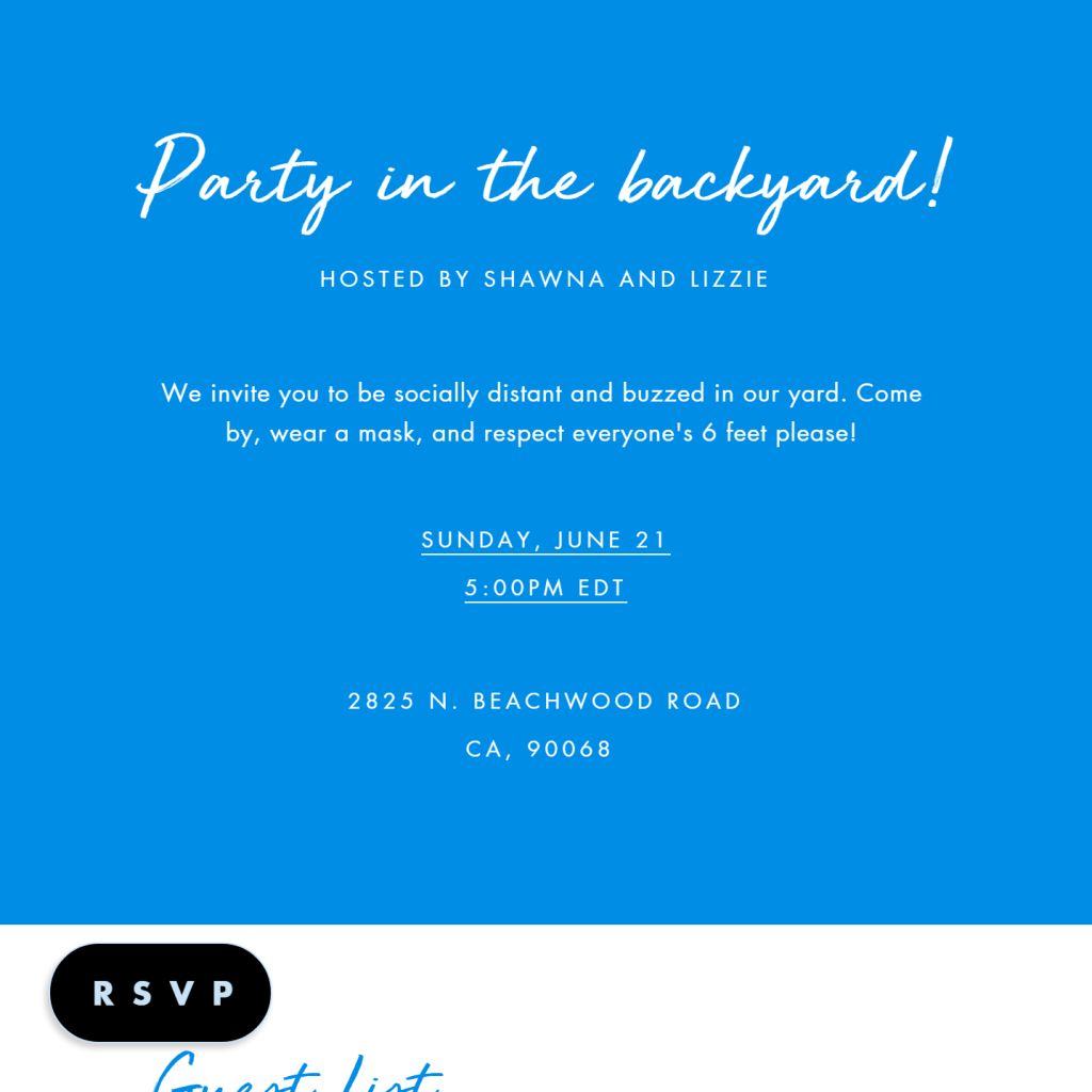 General Entertaining Invitations Send online instantly RSVP tracking