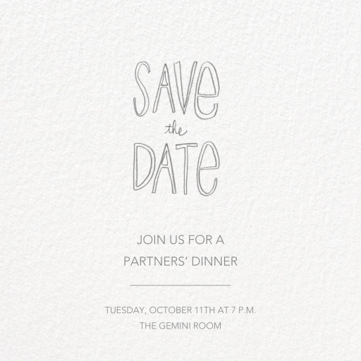 Save The Date Handwriting - Event Save the Date by Linda and Harriett