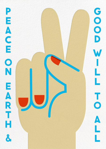 Peace Sign - New Year's Card by The Indigo Bunting