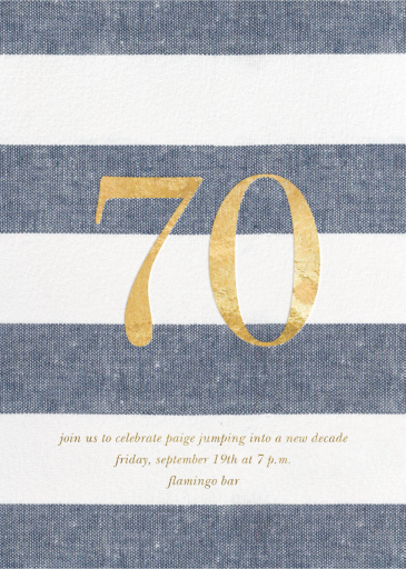 Chambray Stripe - Birthday Invitation by Sugar Paper