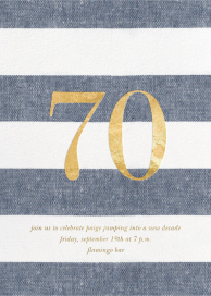 Chambray Stripe - Birthday Invitation by Sugar Paper