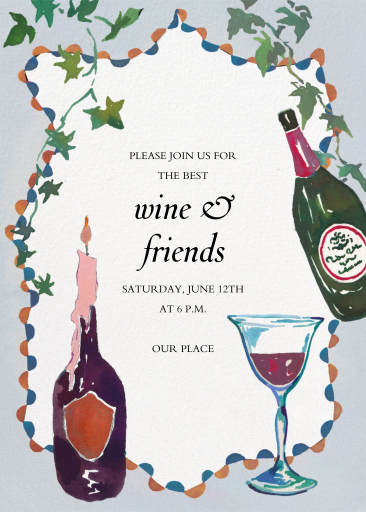 Wine and Vines - Invitation by Happy Menocal