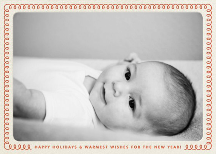 Curly Border - New Year's Card by The Indigo Bunting