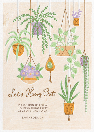 Hanging Plants - Celebration Invitation by Paperless Post