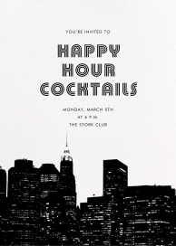 Cityscape - Happy Hour Invitation by Paperless Post