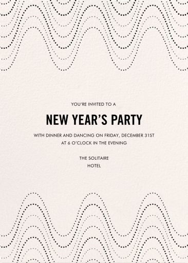 Stippled Waves - New Year's Eve Invitation by kate spade new york