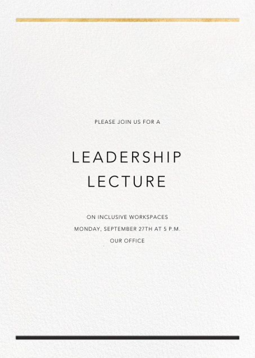 Minimal Foil Border - Conference Invitation by Paperless Post