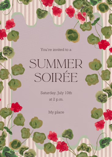 Provence Garden - Summer Party Invitation by Tara Roma Gill