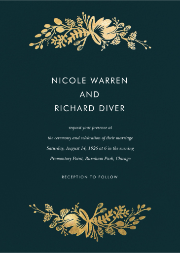 Floral Silhouette (Invitation) - Wedding Invitation by Rifle Paper Co.
