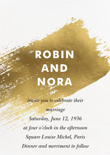 Modern Brushstroke - Wedding Invitation by Paperless Post