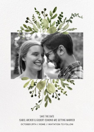 Mountain Greenery Inset - Save the Date by Paperless Post