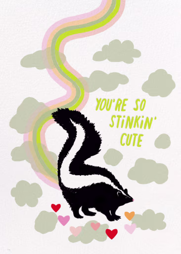Skunk in Love - Valentine's Day Card by Hartland Cards