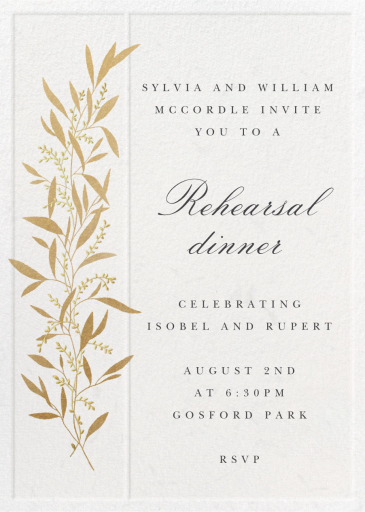 Untamed Grace - Rehearsal Dinner Invitation by Paperless Post