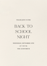 Cream - School Event Invitation by Paperless Post