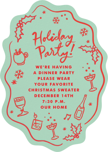 Tipsy Holiday - Holiday Party Invitation by Cheree Berry Paper & Design