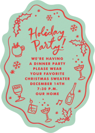 Tipsy Holiday - Holiday Cocktail Party Invitation by Cheree Berry Paper & Design